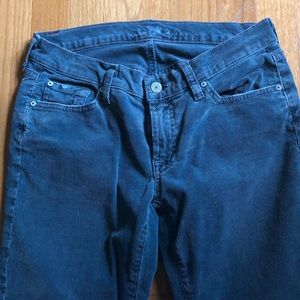 7 For All Mankind light Teal Corduroy Pants